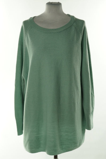 Sweter seledynowy prążkowany