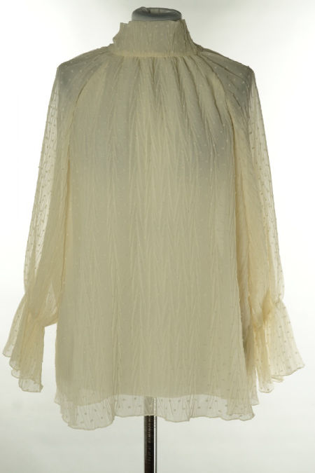 Bluzka kremowa w kropki 3D, ZARA