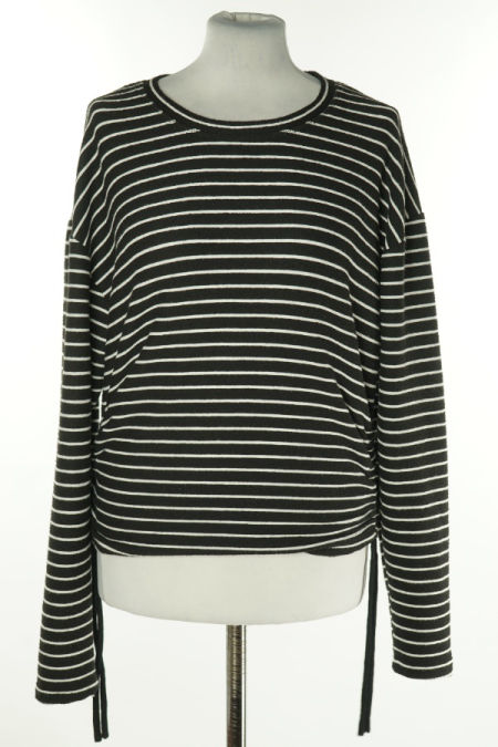 Bluzka czarna w białe paski, ZARA