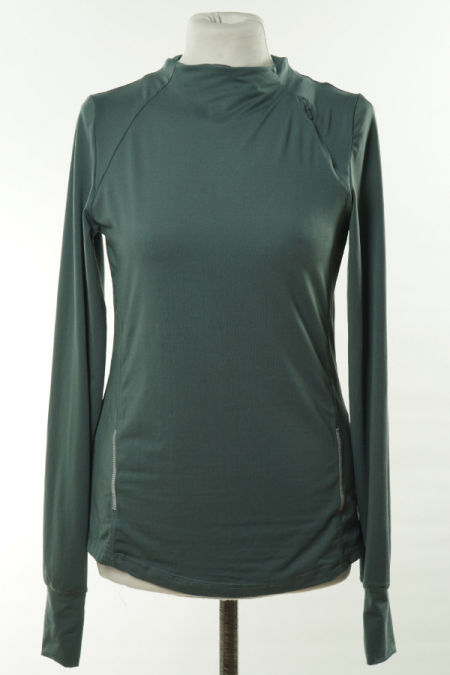Bluzka zielona sportowa z suwakiem