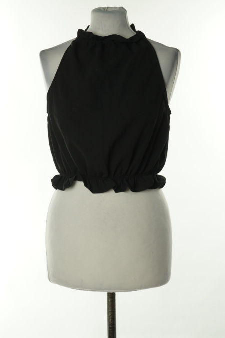 Top czarny z wiązaniem