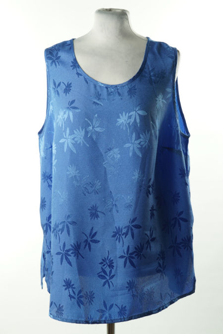 Bluzka na ramiączkach niebieska brokatowa 