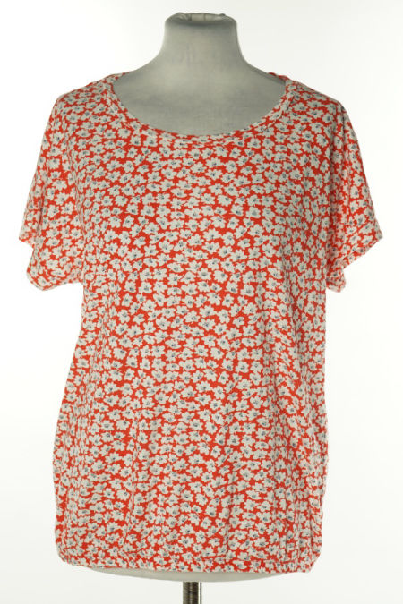 Koszulka czerwona w białe kwiatki