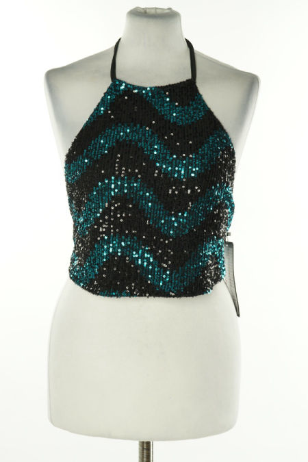 Top czarno-morski cekinowy