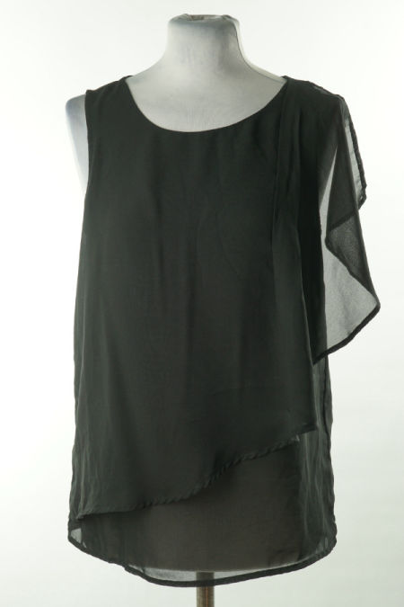 Bluzka czarna siateczkowa na ramiączkach 