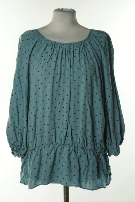 Bluzka niebieska w czarne kropki