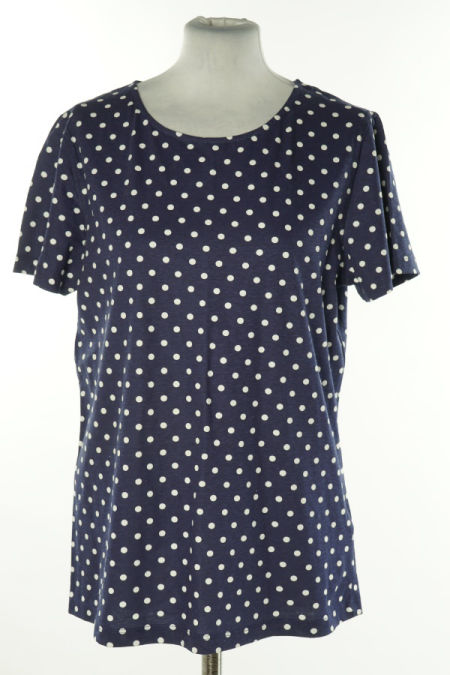 Koszulka granatowa w białe kropki