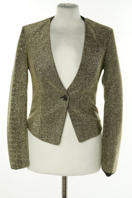 Żakiet czarny ze złotą nitką