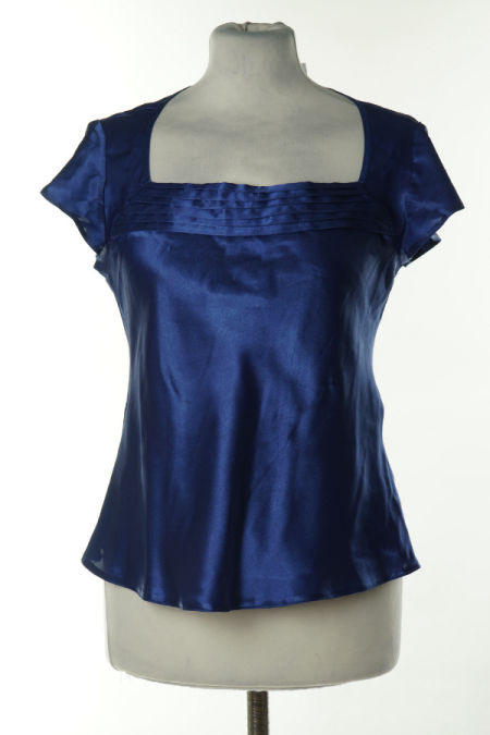 Bluzka niebieska satynowa
