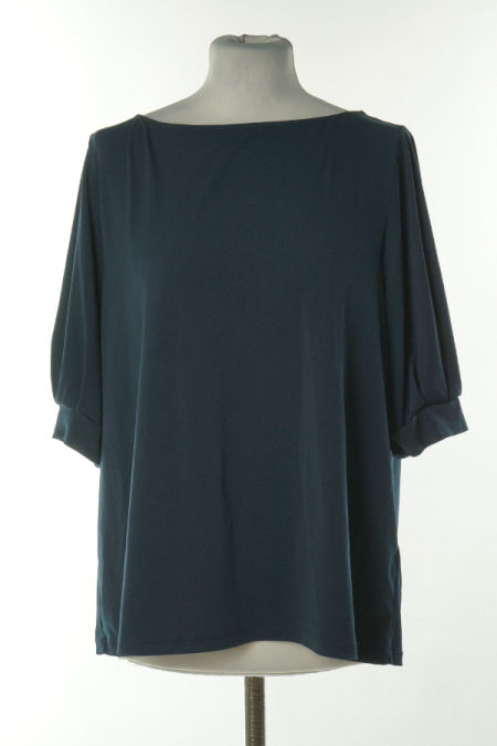 Bluzka gładka granatowa, H&M