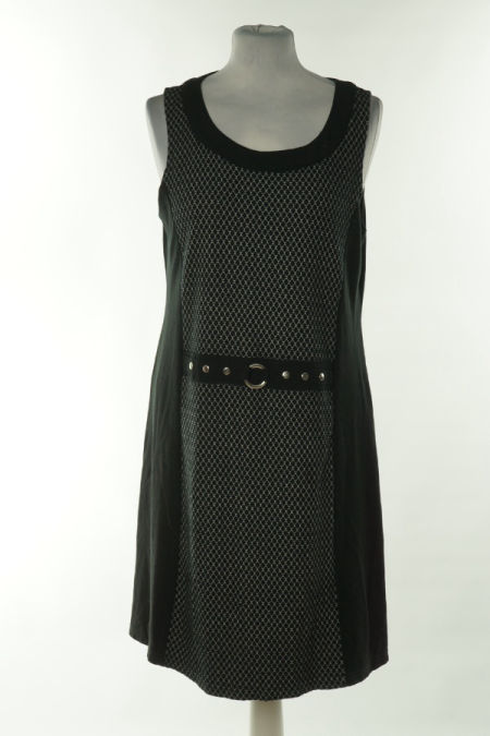 Sukienka czarna w szare wzory