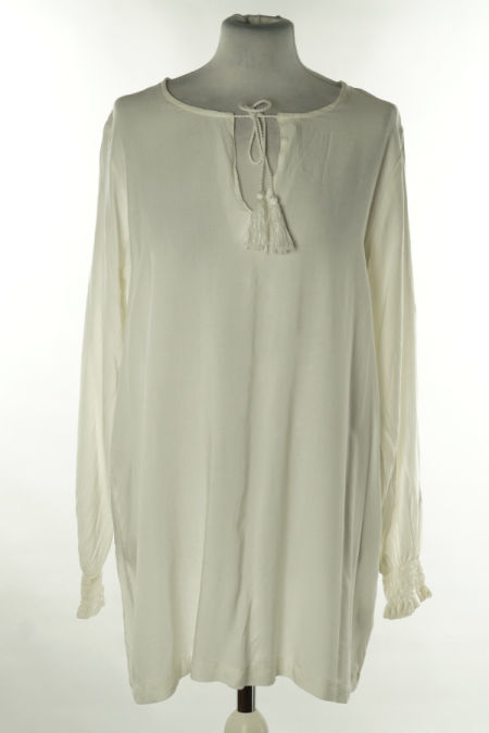 Bluzka biała z wiązaniem