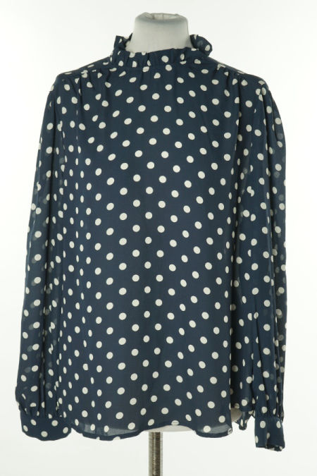 Bluzka granatowa w białe kropki
