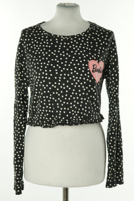 Koszulka czarna w białe kropki