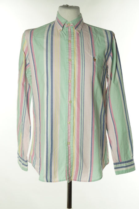 Koszula zielono-różowa pastelowa w paski, POLO RALPH LAUREN