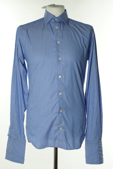 Koszula niebieska w białe drobne paski