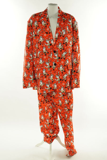 Spodnie+marynarka czerwona świąteczna