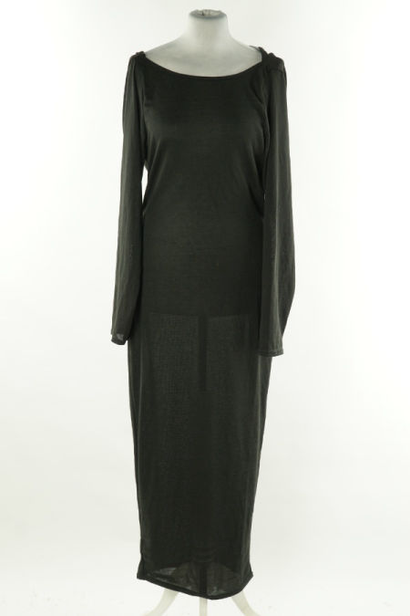 Sukienka długa czarna sweterkowa