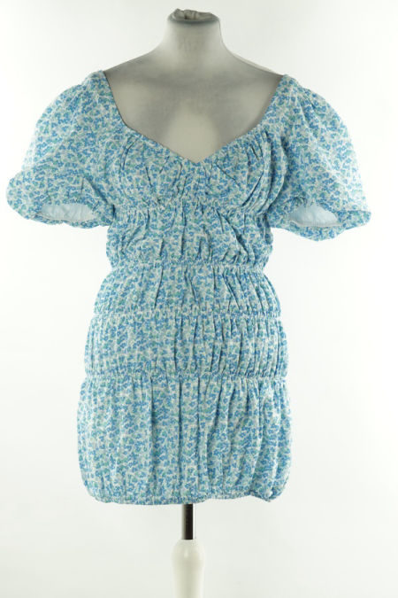 Sukienka niebieska w kwiatki