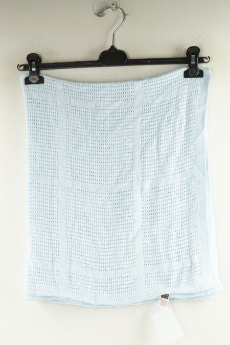 Koc dziecięcy niebieski bawełniany