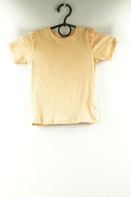 Koszulka brzoskiwniowa prążkowana, ZARA