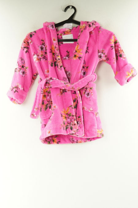 Szlafrok różowy w kwiaty