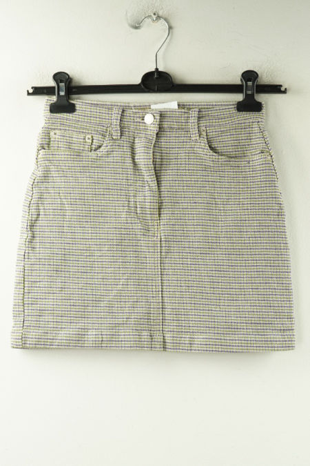 Spódnica zielono-fioletowa w pepitkę