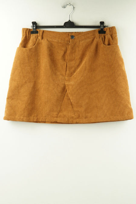 Spódnica karmelowa sztruksowa prążkowana