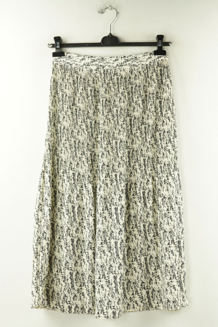 Spódnica kremowo-czarna plisowana