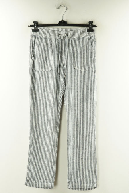 Spodnie granatowe w białe paski(55%LNU)