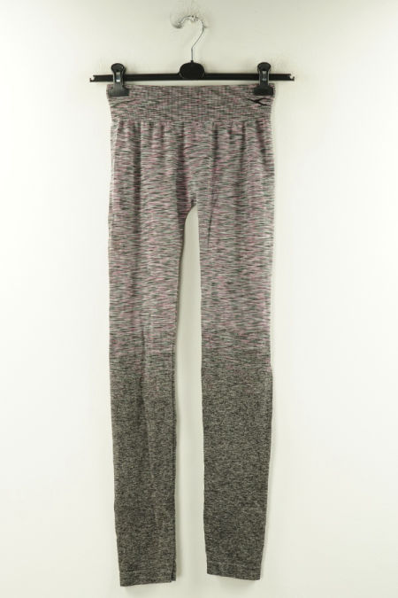 Legginsy szaro-różowe melanż
