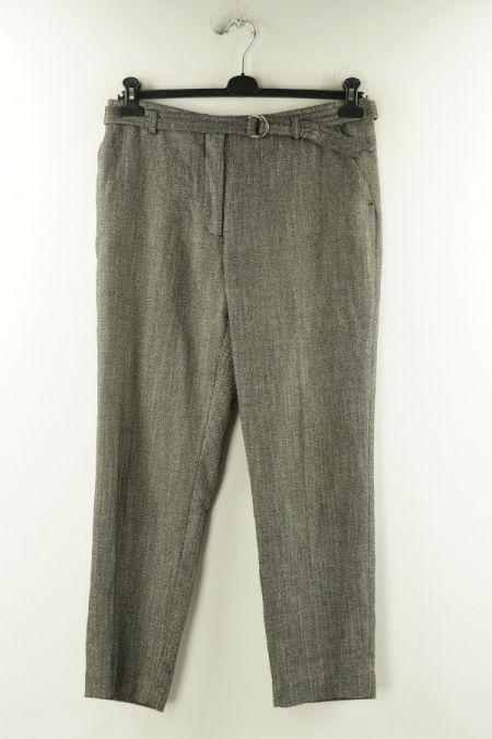 Spodnie czarno białe w jodełkę, H&M