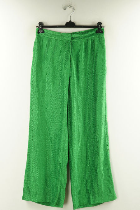  Spodnie materiałowe zielone z prostą nogawką