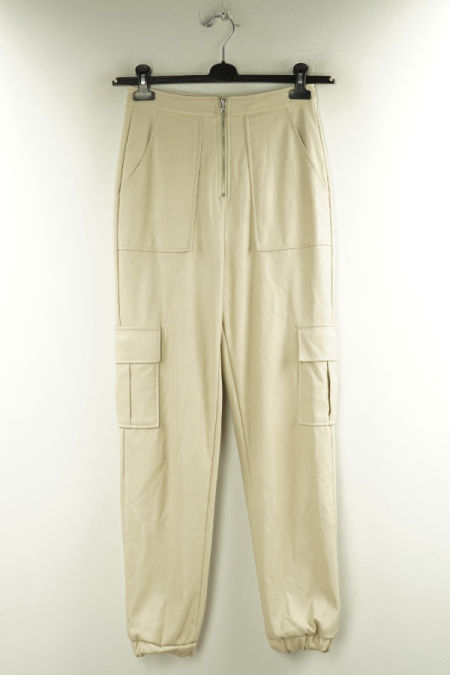 Spodnie beżowe ekoskóra