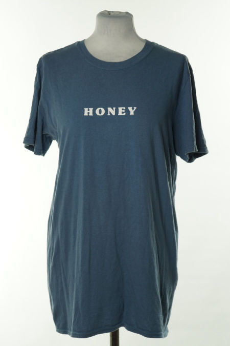 Koszulka niebieska z białym napisem