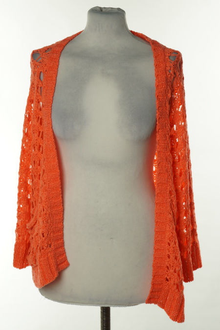 Narzutka pomarańczowa ażurowa