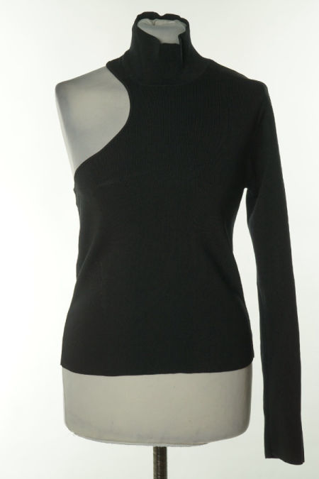 Bluzka czarna na jedno ramię