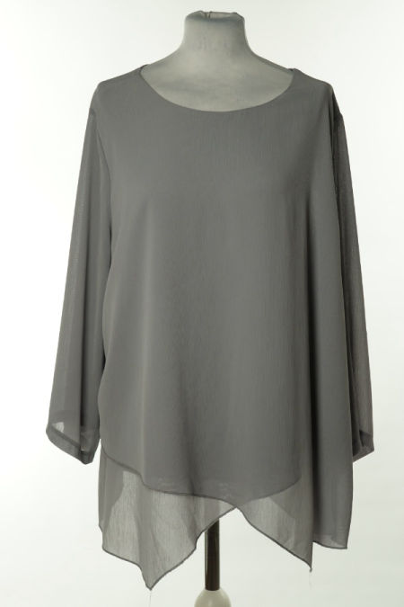 Bluzka szara z marszczoną fakturą