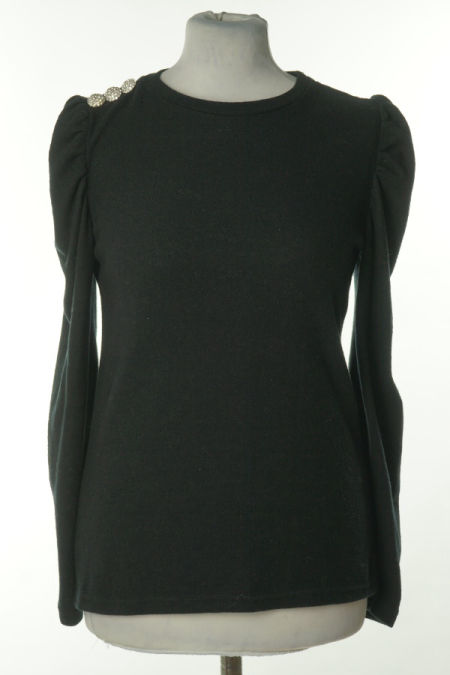 Bluzka czarna ze srebrnymi guzikami