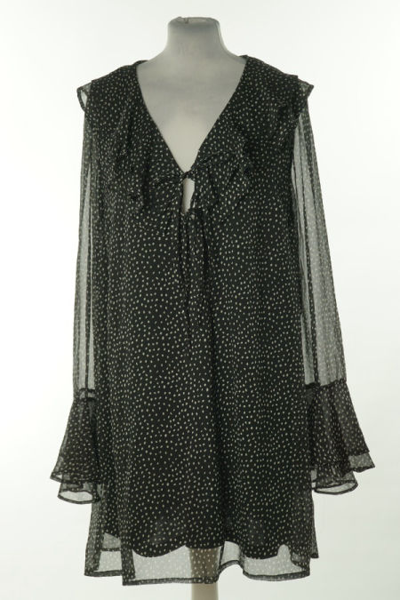 Sukienka czarna w białe kropki