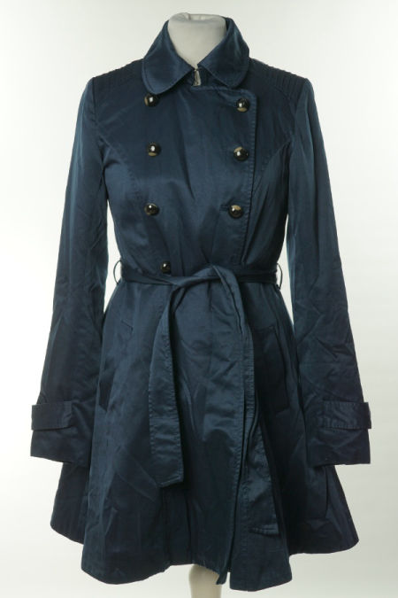 Płaszcz z paskiem granatowy cienki