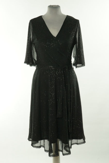 Sukienka czarna z brokatem