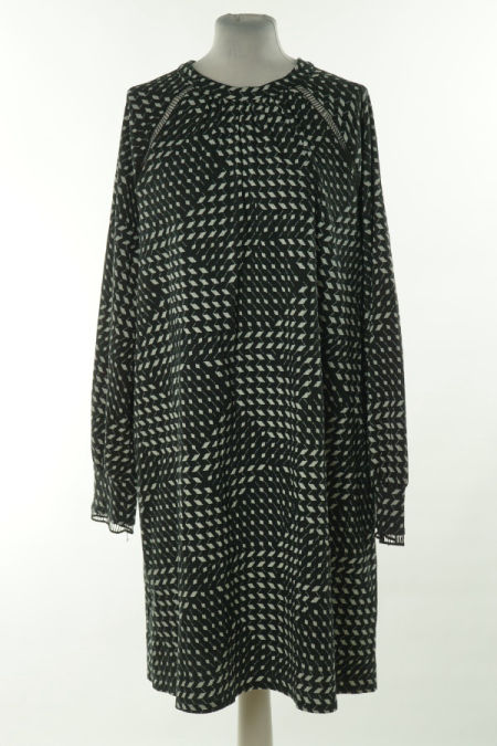 Sukienka czarna w białe wzory
