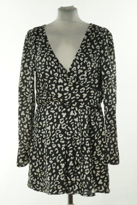 Kombinezon czarny w białe cętki