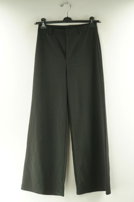 Spodnie materiałowe czarne z prostą nogawką