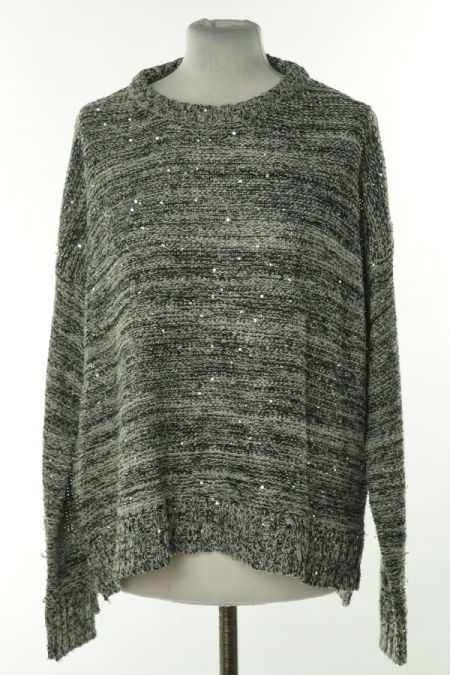Sweter szary z cekinami