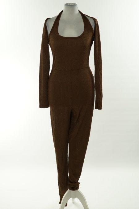 Kombinezon brązowy prążkowany