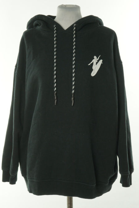 Bluza czarna nadruk, H&M