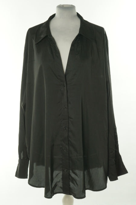 Koszula czarna a'la satyna, H&M