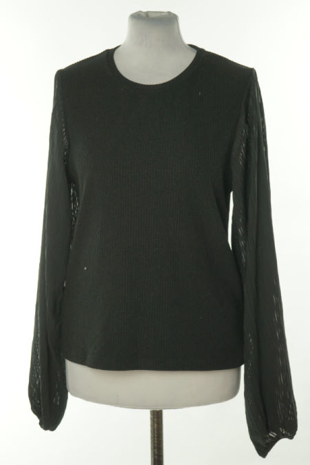 Bluzka czarna prążkowana